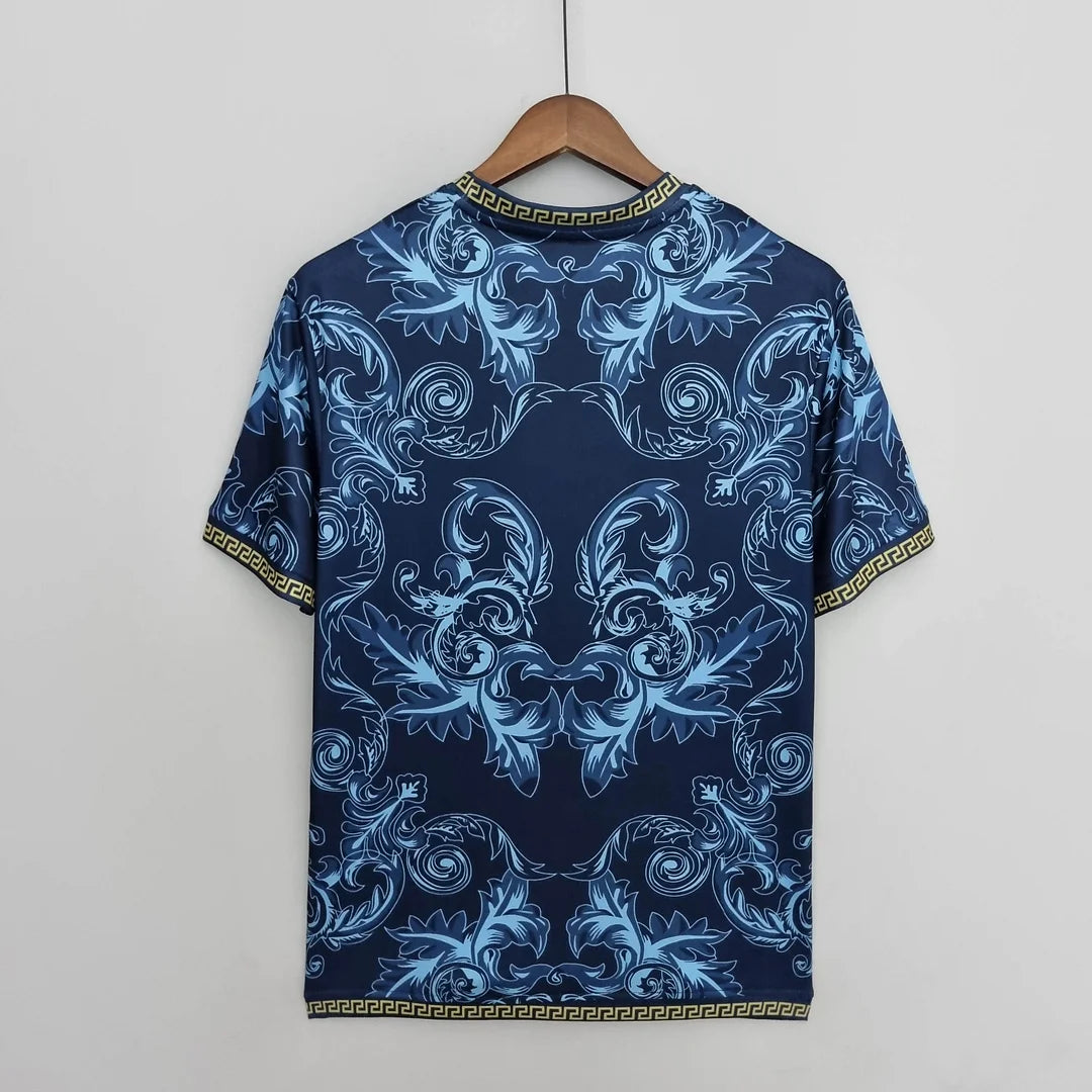 Camisa de futebol azul edição comemorativa da Itália 2022