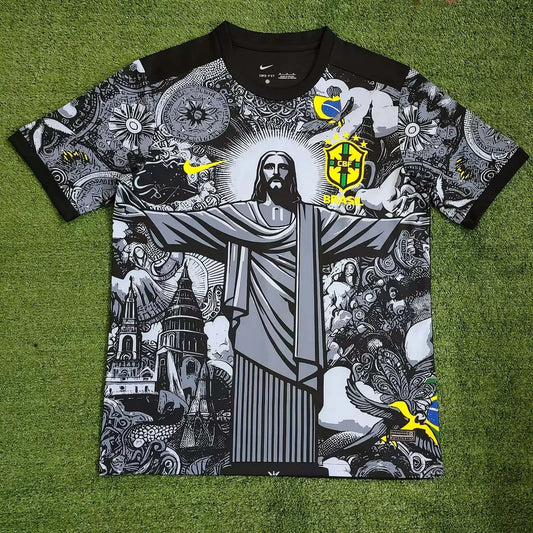 Camisa de futebol 2024 Brasil Edição Especial Jesus