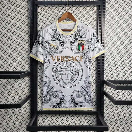 Camisa de futebol branca edição especial da Itália 2023